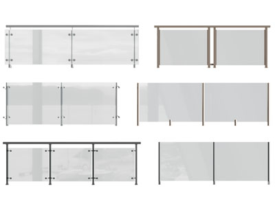 现代玻璃栏杆 护栏 围栏