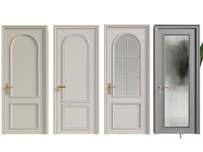 美式木门 玻璃门 房门 平开门