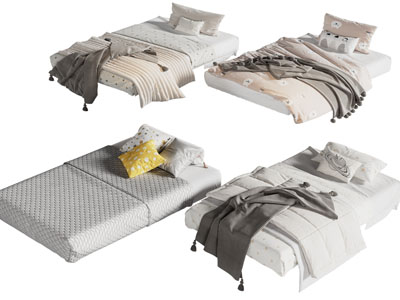 现代单人床 床垫