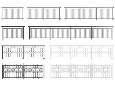 现代铁艺栏杆 围栏 护栏