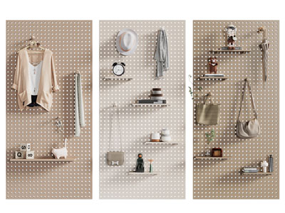 现代洞洞眼墙面收纳架 墙饰