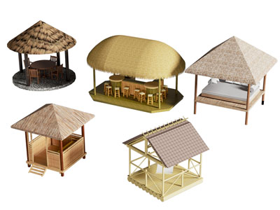 现代茅草亭子 景观亭子 农家乐亭子