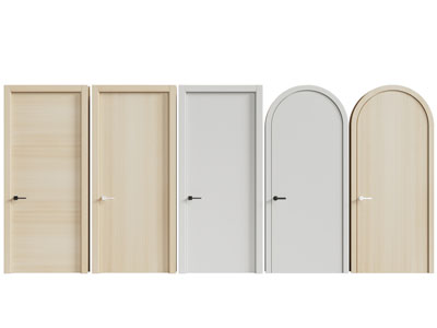 现代木门 房门 拱形门