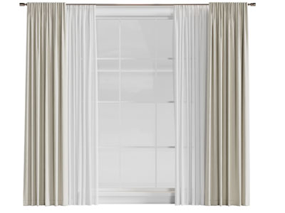 现代窗帘窗纱3d模型 现代窗帘窗纱