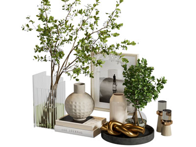 现代花瓶花卉摆件组合