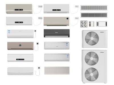 现代壁挂式空调 空调外机