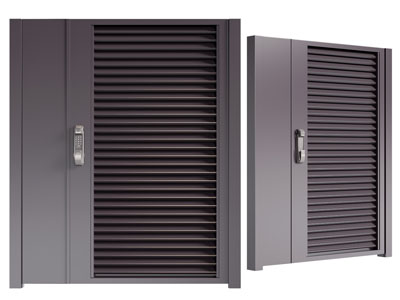 现代庭院别墅门 密码锁的入户门 防盗门