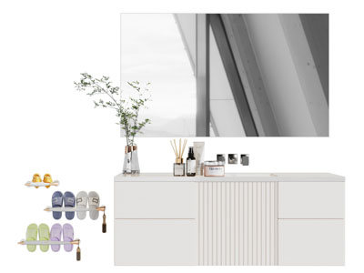 现代洗手台 镜子 浴室柜