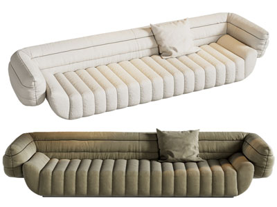 现代布艺多人沙发3d模型 现代布艺多人沙发