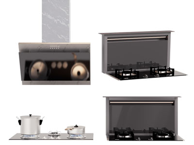现代燃气灶 抽油烟机 厨房电器