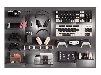 现代书桌墙面洞洞眼收纳架 耳机 键盘 手机