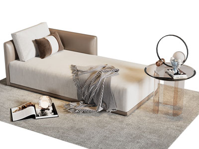 现代贵妃椅 美人榻 边几