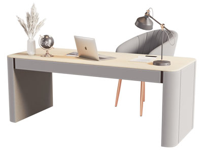 现代书桌椅组合3d模型 现代书桌椅组合