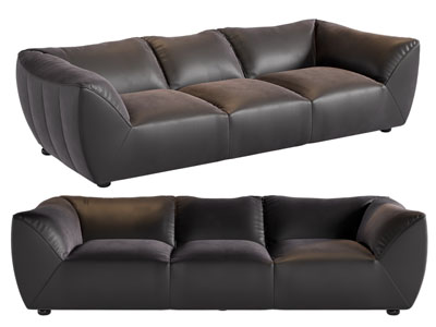 现代皮质多人沙发3d模型 现代皮质多人沙发