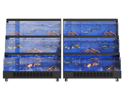 现代生鲜海洋池 展柜 货架3d模型 现代生鲜海洋池 展柜 货架