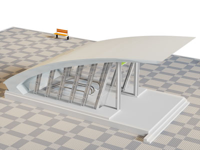 现代地铁出入口3d模型 现代地铁出入口