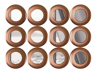 现代轻奢铜制边框镜子 墙饰