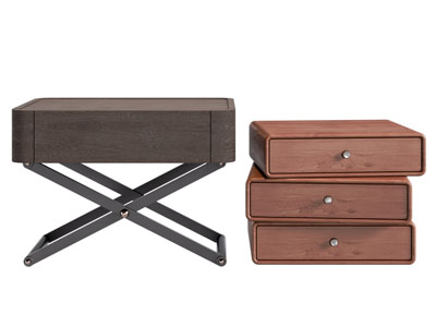 现代实木床头柜