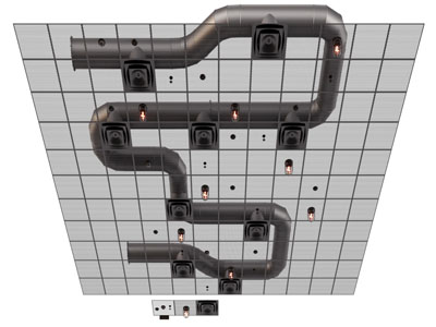 工业风loft管道天花吊顶