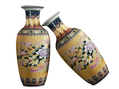 新中式陶瓷花瓶摆件组合