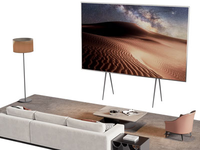 现代支架电视机 多人沙发3d模型 现代支架电视机 多人沙发