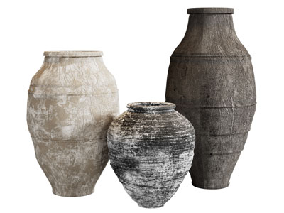 侘寂风陶艺器皿 摆件组合