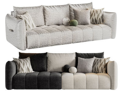 现代多人沙发3d模型 现代多人沙发