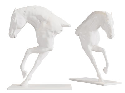 现代半身马匹雕塑雕刻3d模型 现代半身马匹雕塑雕刻