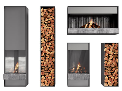 现代壁炉火炉 火柴