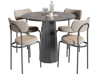 现代休闲餐桌椅组合