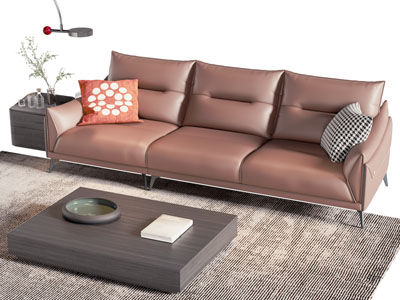 现代多人沙发 茶几组合