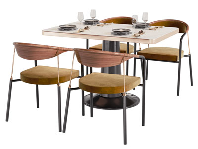 现代餐桌椅组合