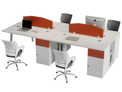 现代办公桌椅组合