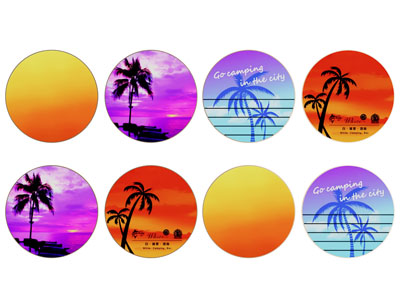 现代网红日落灯箱 墙饰