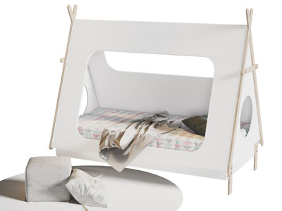 现代帐篷造型的儿童床 单人床