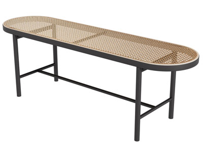 侘寂风椭圆形长凳子