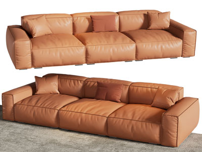 现代多人沙发3d模型 现代多人沙发