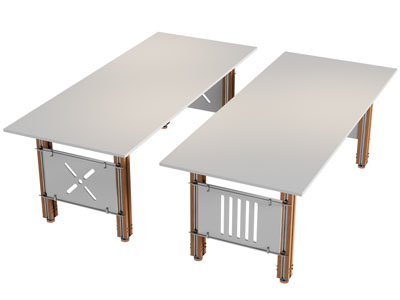 现代长方形办公桌 铝型材书桌