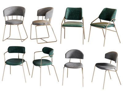 现代轻奢休闲椅子 餐椅