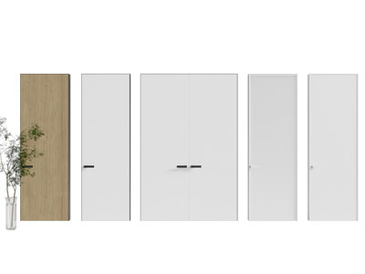 现代木门 玻璃门 平开门 房门