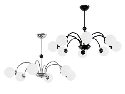 法式铁艺球形灯罩吊灯