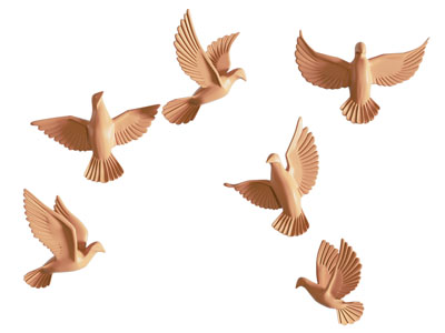 现代飞翔的鸽子墙饰挂件