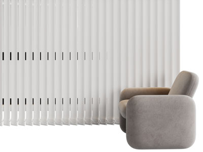 现代阳台百叶窗帘 拉帘3d模型 现代阳台百叶窗帘 拉帘