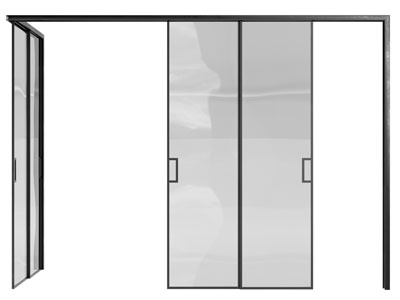 现代玻璃推拉门