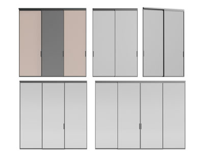 现代玻璃推拉门