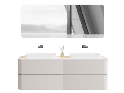 现代洗手台 镜子 浴室柜