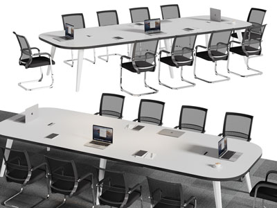 现代会议桌椅组合3d模型 现代会议桌椅组合