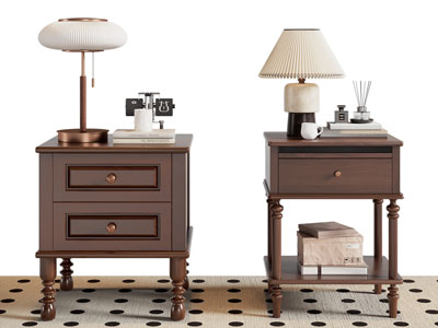 美式床头柜 床头灯