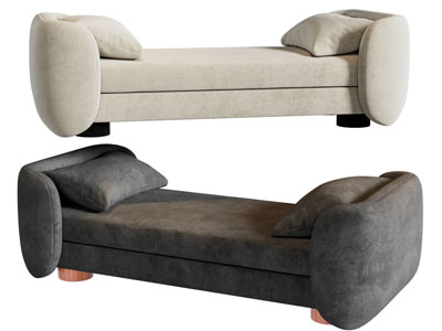 现代布艺沙发凳 床尾凳 脚踏