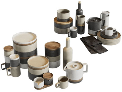 现代陶瓷碗碟 茶具杯子 餐具组合